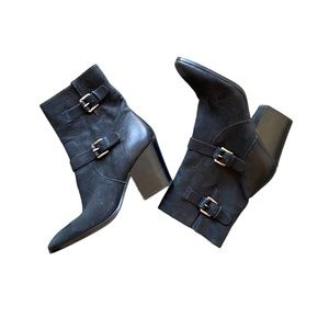 Michael Kors Ashton Mid Leather Buckle Bootie